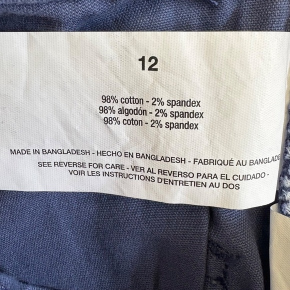 G.H. Bass & Co. Ladies' Chino Ankle Pants, Blue, Size 12, NWT - Picture 14 of 16